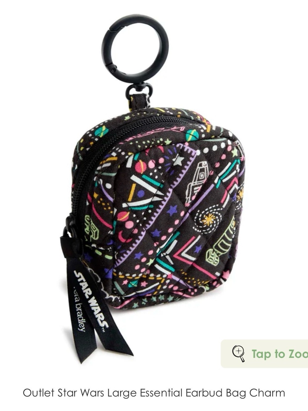 Vera Bradley x Star Wars Droids Pattern Earbud Bag Charm